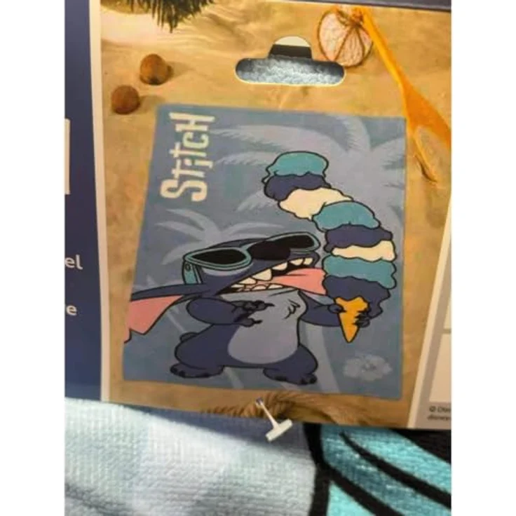 Lilo & Stitch Badetuch, Disney Lilo und Stitch Ice Cream Strandtuch 70x140cm, schnelltrocknend aus 100% Polyester, leicht und pflegeleicht – Bild 5