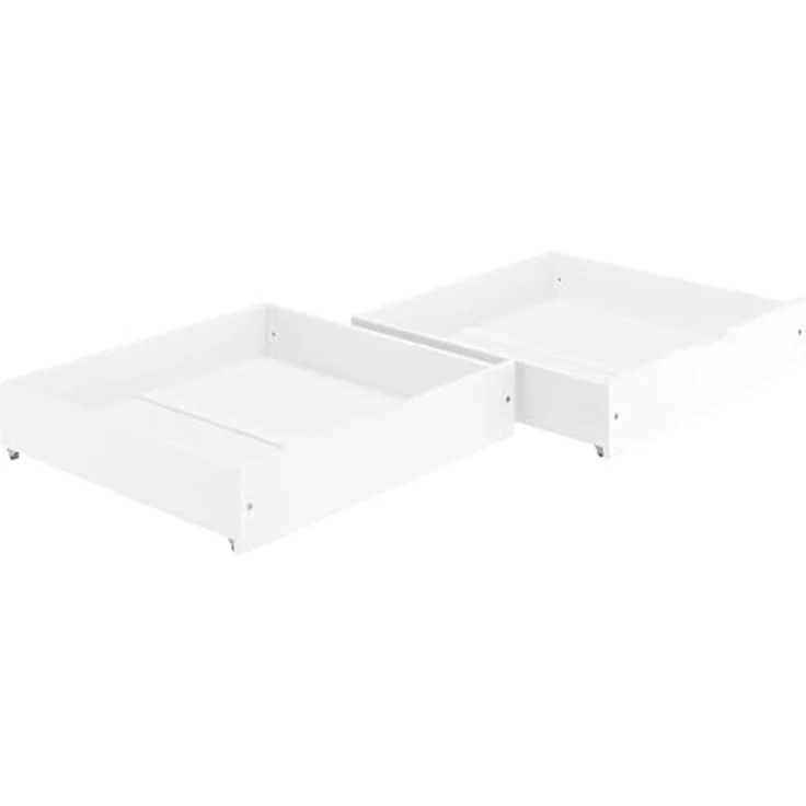 Weißer zweiteiliger Bettkasten aus Buche als Staukasten für unsere Betten - Buche weiß 90.10-BS37W – Bild 2