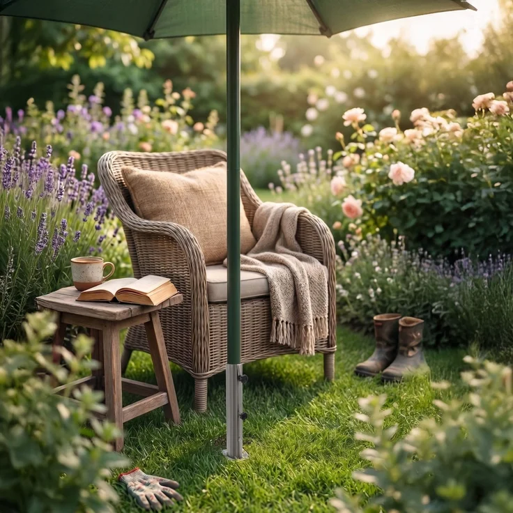 osoltus Bodenhülse Edelstahl Sonnenschirm Wäschespinne Ø 63mm – Bild 2