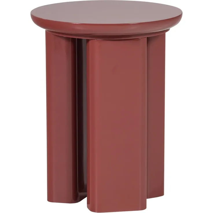 Beistelltisch Orivo - MDF & Holzfurnier Rot / Rosa, Ø 40 cm