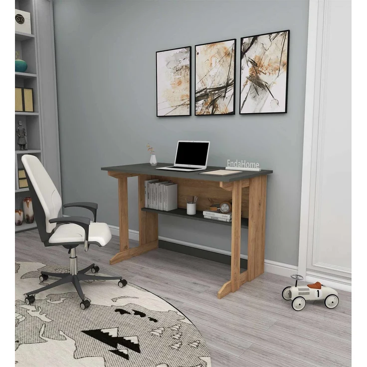 Skye Decor 'Pillar - Atlantic Pine, Anthracite' Schreibtisch, Atlantik-Kiefer / Anthrazit, 100 x 74,3 x 55,5 cm – Bild 2