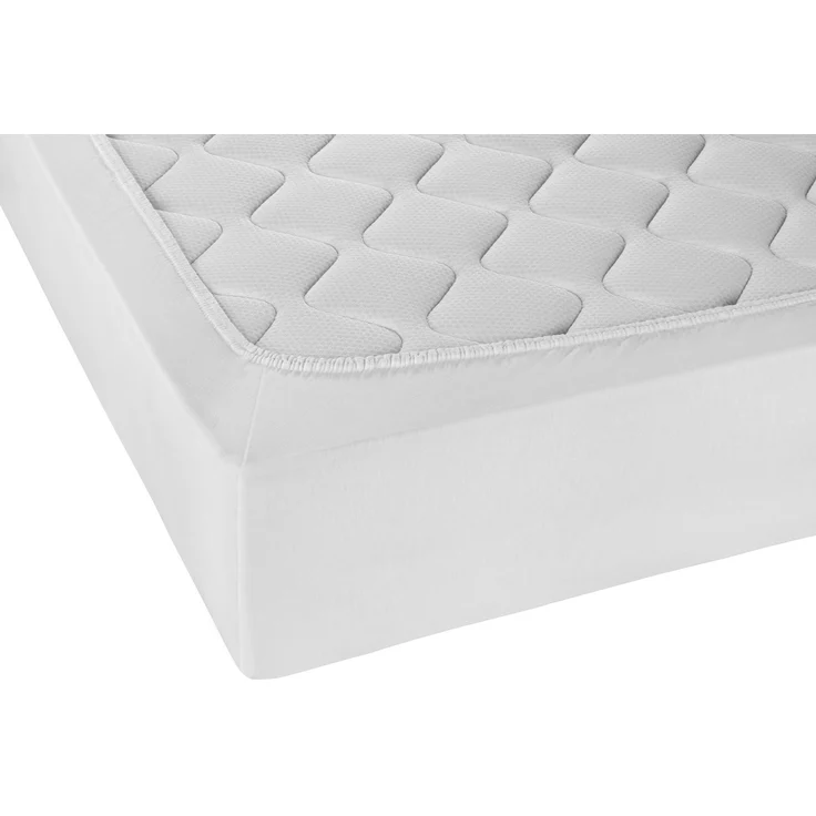 Castell Jersey-Stretch-Spannbetttuch 0077113, weiss, 1x 120x200 cm – Bild 2