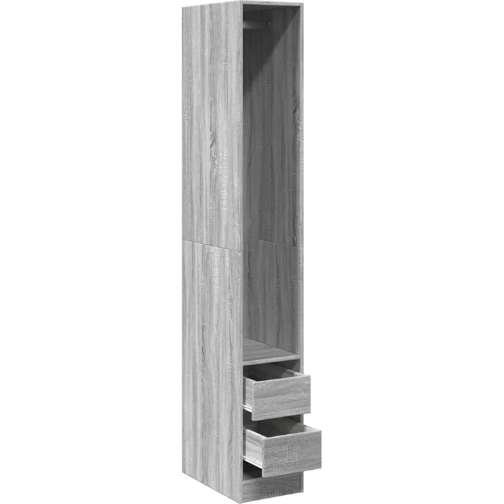 vidaXL Kleiderschrank Grau Sonoma 30x50x200 cm Holzwerkstoff 3307743 – Bild 5