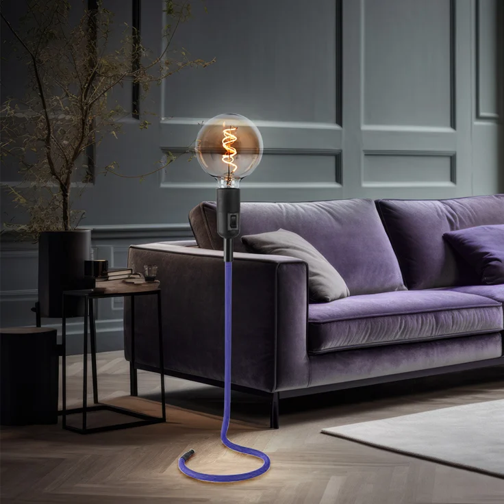 Tischlampe, Kabel Design, blau, H 46,5 cm – Bild 5
