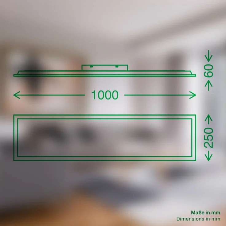 Briloner LED Panel Simple A 13,5W 100x25 cm weiß neutralweiß – Bild 3