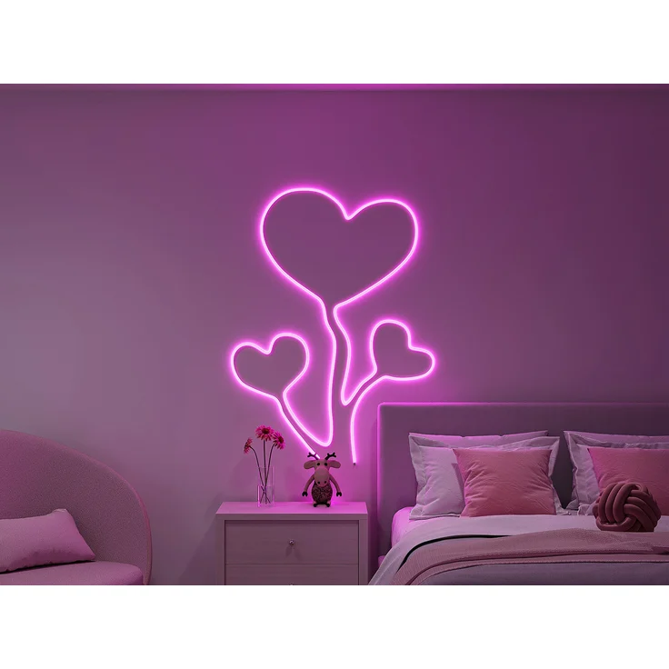 LED Streifen NEON mit Fernbedienung, RGB Farbwechsel & Dimmer - 3 Meter – Bild 3