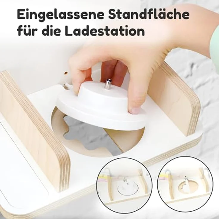 stadtecken Holzregal für Musikbox I passend für die Toniebox und ca. 35 Tonies I Perfekte Aufbewahrung im Kinderzimmer I zum Aufstellen oder Aufhängen (Ballerina) – Bild 9