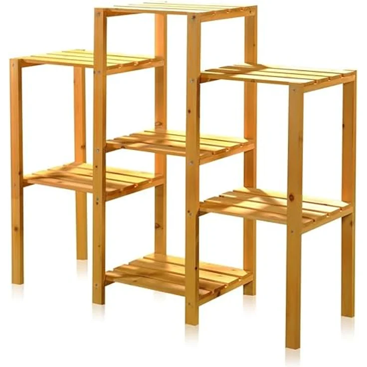 Melko Blumenständer Blumenpodest Blumenregal Blumentreppe Holz ver. Farben Pflanzregal (Stück), Klassische Konstruktion – Bild 8