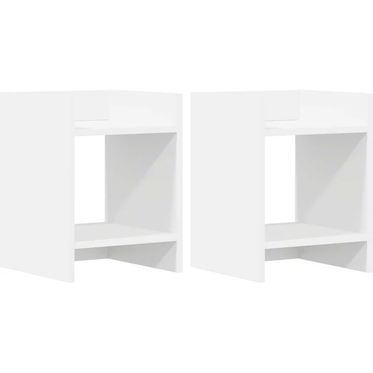 vidaXL Pflanzenständer 2 stk. Weiß 30 x 30 x 40 cm Holzwerkstoff 899611 – Bild 2