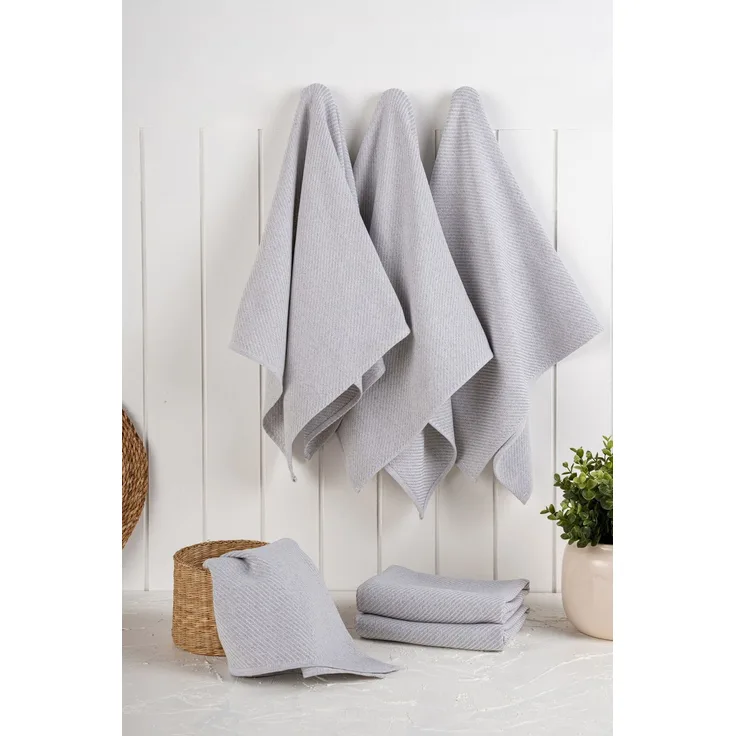 Hermia Concept 'Eloise - Grey' Geschirrtuch-Set (6-teilig), Grau, 43 x 76 cm