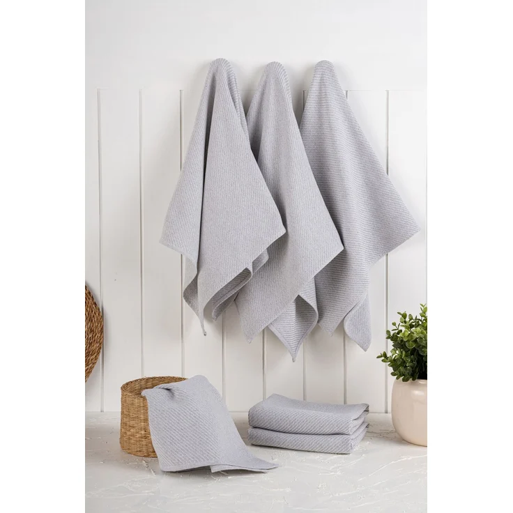 Hermia Concept 'Eloise - Grey' Geschirrtuch-Set (6-teilig), Grau, 43 x 76 cm