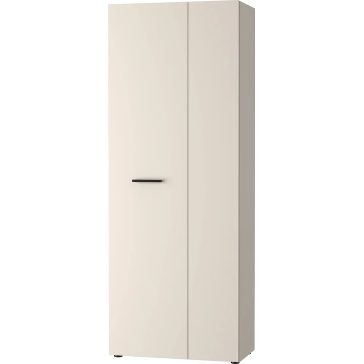 Forte NET306 moderner Mehrzweckschrank 70, schmaler Schrank, 2-türig, Holzwerkstoff, Flur, Diele, Kaschmir|Beige, 68,7 cm breit x 181,1 cm hoch x 36,5 cm tief – Bild 8