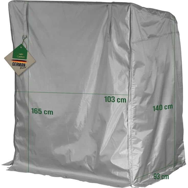 mehr Garten Gartenmöbel-Schutzhülle Plus, Premium Plus Strandkorb-Schutzhülle: 103(B)x93(T)x165/140(H) cm I Abde