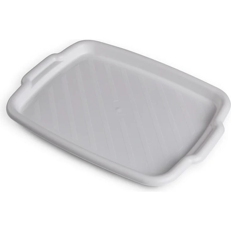 Serviertablett Servierplatte mit Griffen - Frühstückstablett für Kaffee, Tee, Essen - Rechteckig ( Weiß ) 45cm x 33cm x 3cm – Bild 2