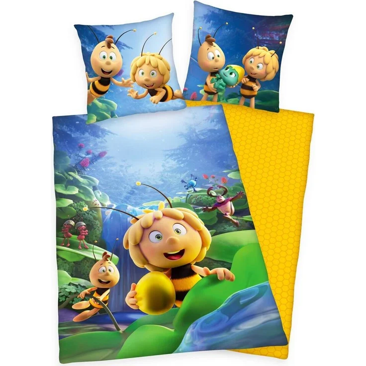 BERONAGE Kinderbettwäsche Die Biene Maja Bettwäsche Das geheime Königreich Linon / Renforcé, Baumwolle, 2 teilig – Bild 5
