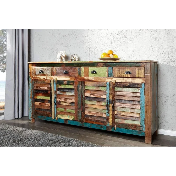 riess-ambiente Sideboard JAKARTA 160cm bunt, recyceltes Massivholz · mit 4 Schubladen · Kommode · Wohnzimmer – Bild 2