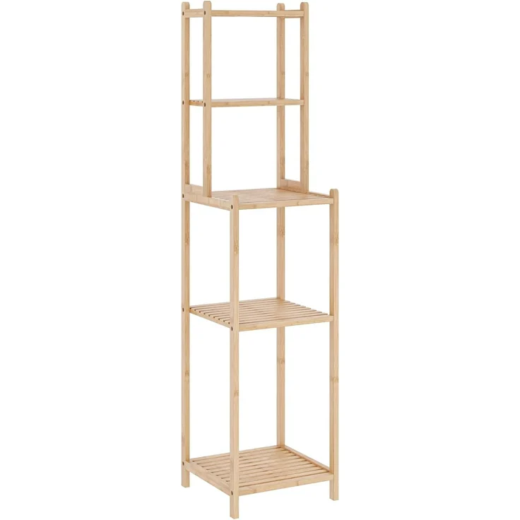 Badregal Anun 128x30x30 cm Bambus Natur [en. casa] – Bild 6
