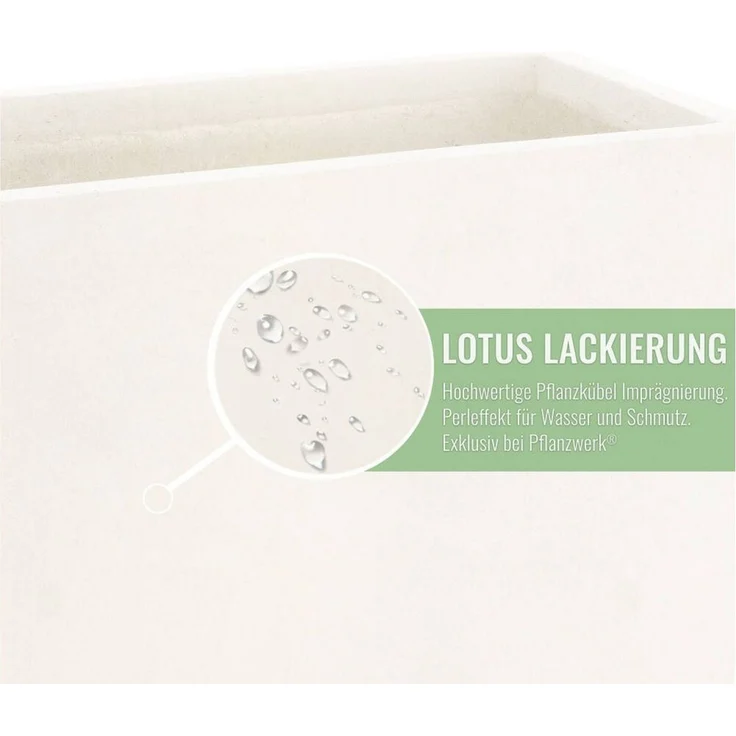 Pflanzwerk® Pflanzkübel CUBE Premium Fiberglas Blumenkübel Frostbeständig mit Lotus-Effekt, Lotus-Effekt - Handgefertigt - Eckig - Frostbeständig – Bild 2
