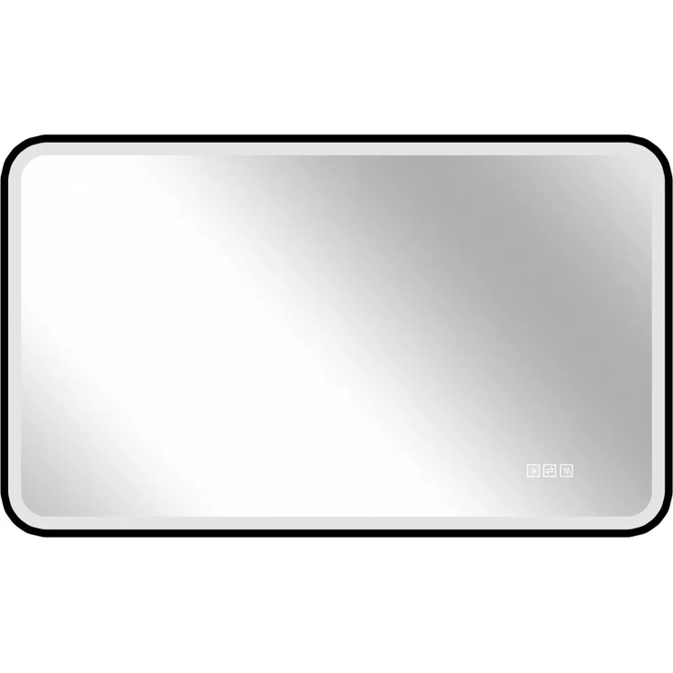 Badezimmerspiegel 100×60×4 cm mit LED-Beleuchtung, Anti-Beschlag-Funktion und schwarzem Aluminiumrahmen – Bild 5