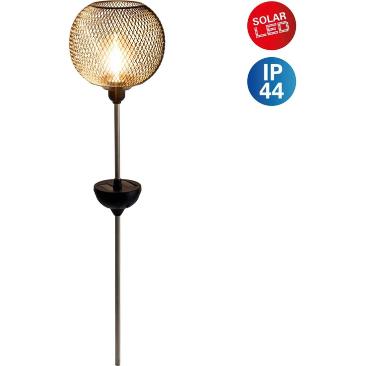 Näve Solar-Gartenleuchte LED mit Dämmerungssensor Geli 85 cm schwarz