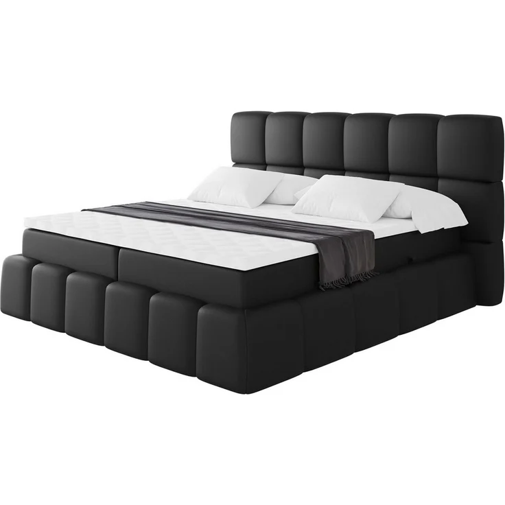 ALTDECOR Boxspringbett AURI (Multipocket-Matratze H4, H3 Matratze Bonellfederung, Topper, Kopfteil) – Bild 2