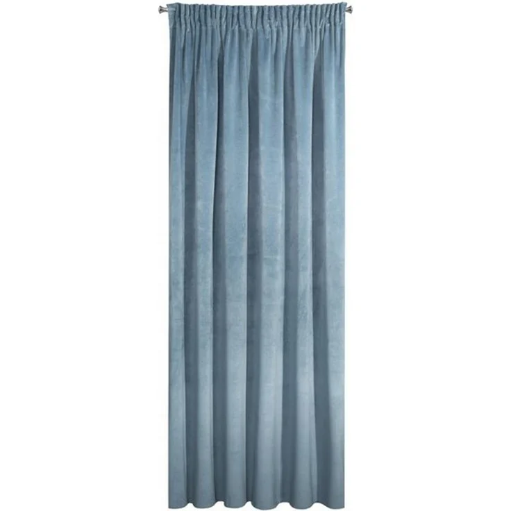 Eurofirany 'VILLA' Vorhang, Samtvorhänge, Velours Blickdicht, Blau, KRÄUSELBAND, H270 x B140 cm (1er Pack) – Bild 4