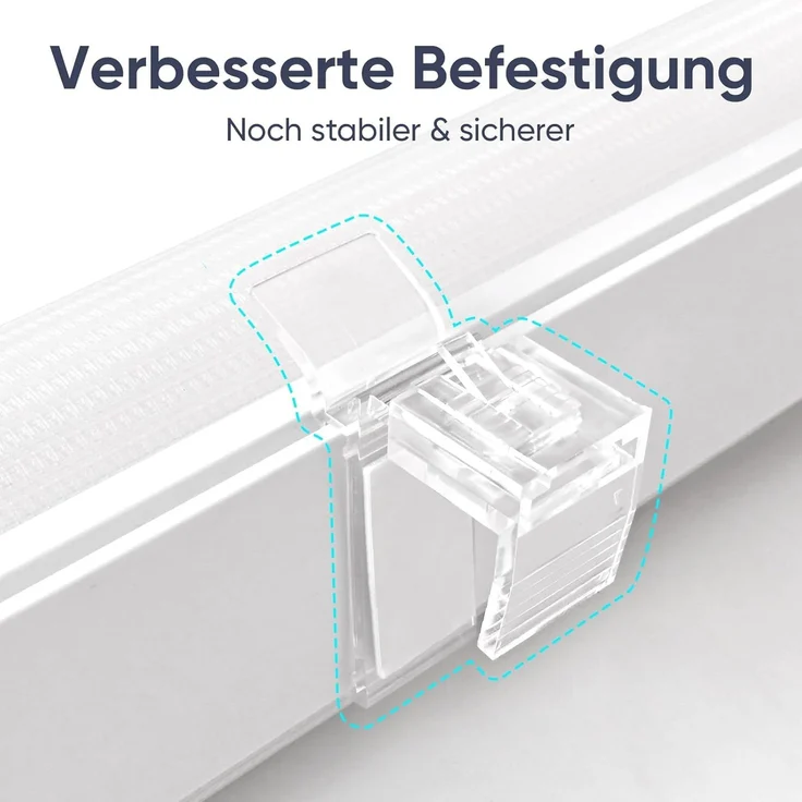 Sekey Doppelrollo Klemmfix ohne Bohren für Fenster, Doppelrollo 70 cm breit, Duo Rollo Jalousie Sonnenschutz, 70x210 cm, Weiß – Bild 7