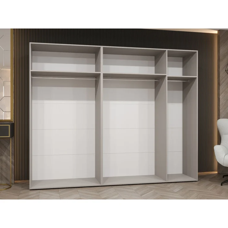 Kleiderschrank Veluna III 250 (Farbe: Cashmere / Cashmere + Gold) – Bild 3
