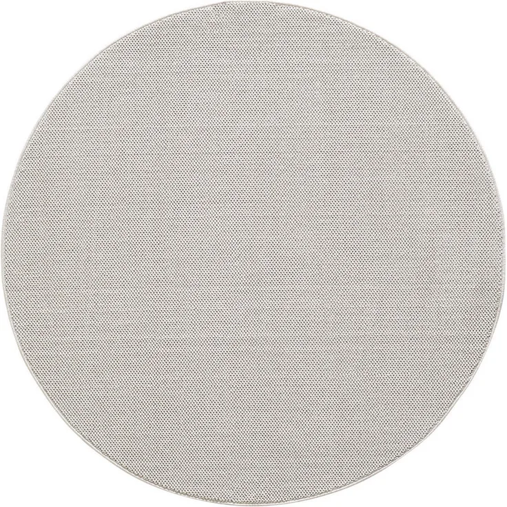 Novel Webteppich Loom, runder Creme-Teppich aus Textil, Uni-Design, Oeko-Tex® Standard 100, pflegeleicht