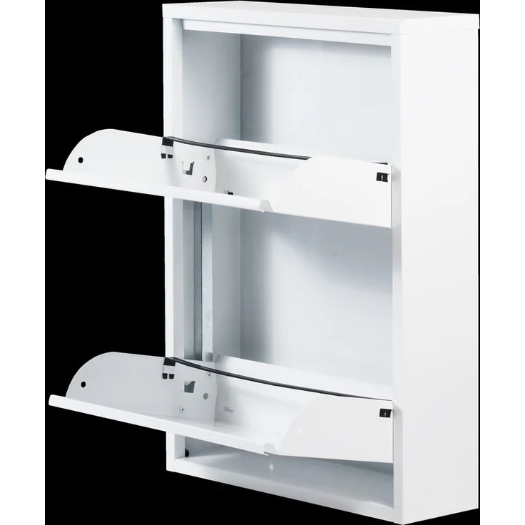 Schuhkipper >WIT< in Weiß, Lackiert, montiert - 50x72x15cm (BxHxT) – Bild 3