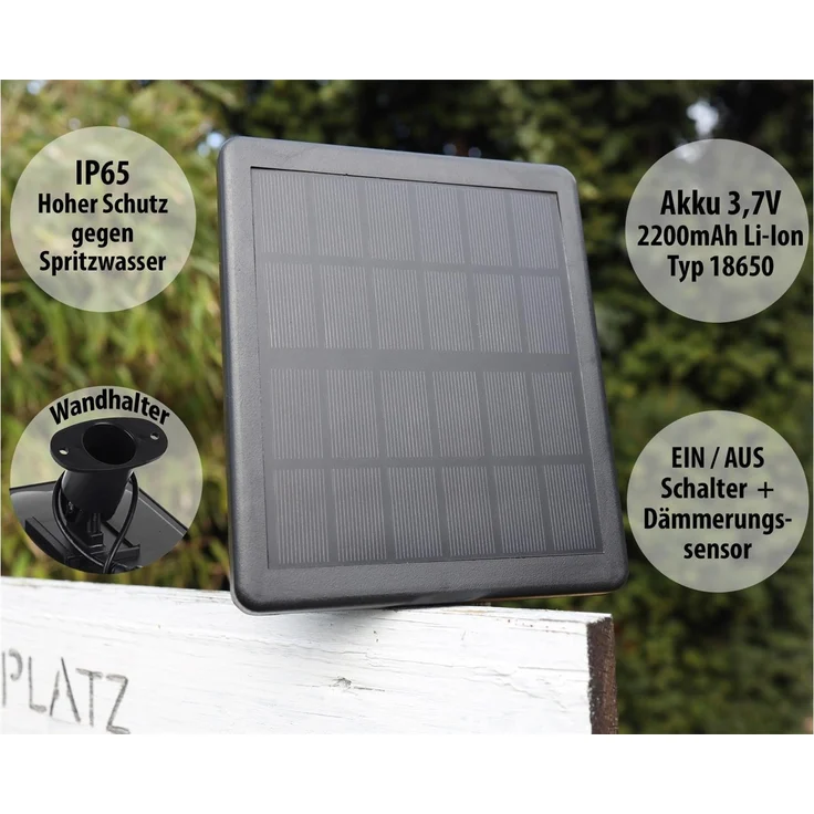 Gartenstrahler Set Solar mit 2 SpotsSolarzelle, Erdspieß, 3000k, IP65 – Bild 4