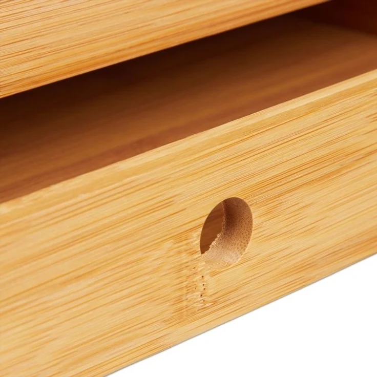 Bambus Serviertablett mit Schublade – Bild 7