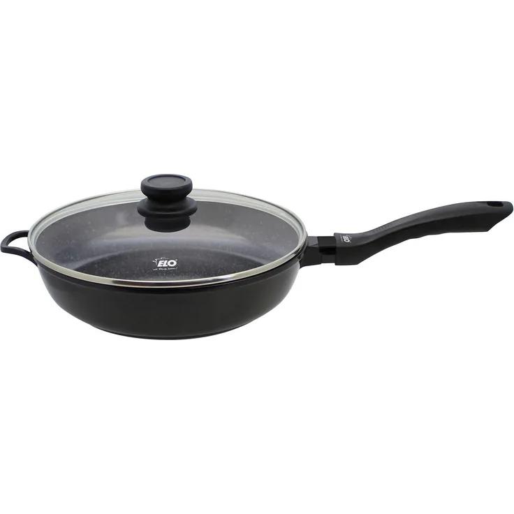 Elo Schmorpfanne mit Glasdeckel 28cm, Aluminiumguss (1-tlg), Induktion, Ø 28 cm