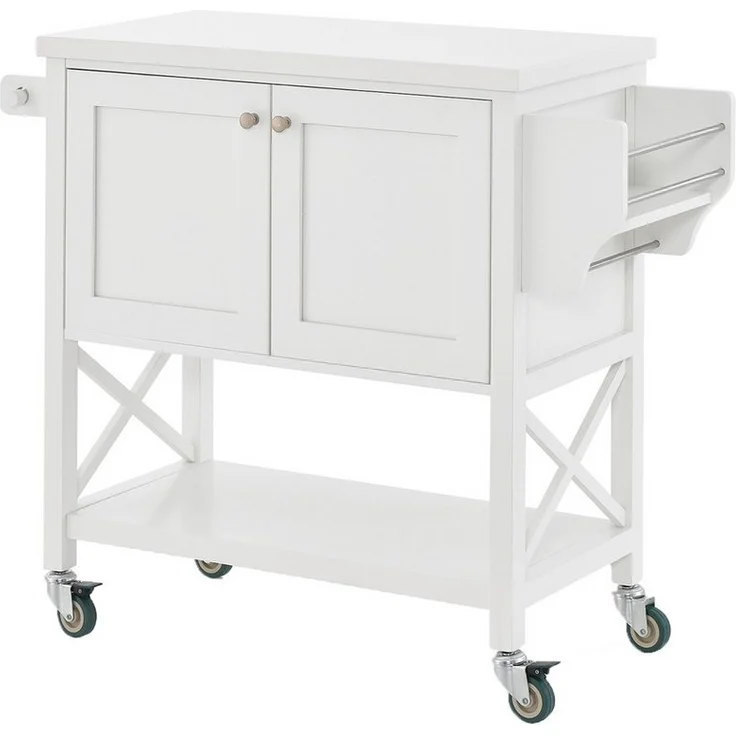 COSTWAY Küchenwagen, mit Handtuchhalter & Gewürzregal, 100x38x87cm rollbar – Bild 1