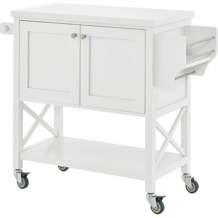 COSTWAY Küchenwagen, mit Handtuchhalter & Gewürzregal, 100x38x87cm rollbar