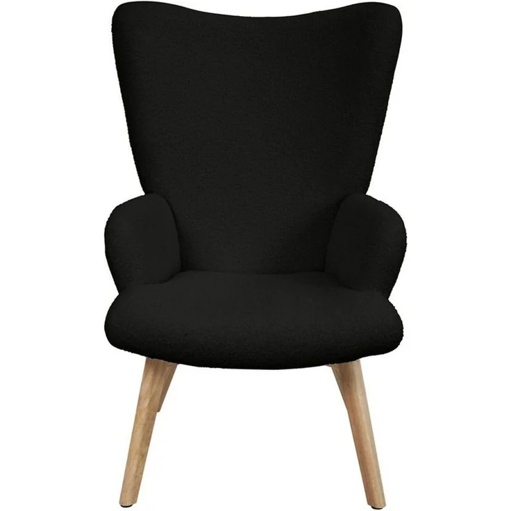 SVITA Sessel OLAV, Ohrensessel,Stillsessel,Holzbeine,Teddybouclé Bezug – Bild 2