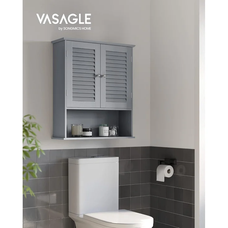 Vasagle Hängeschrank Badezimmerschrank Wandschrank, 20 x 60 x 70 cm – Bild 4