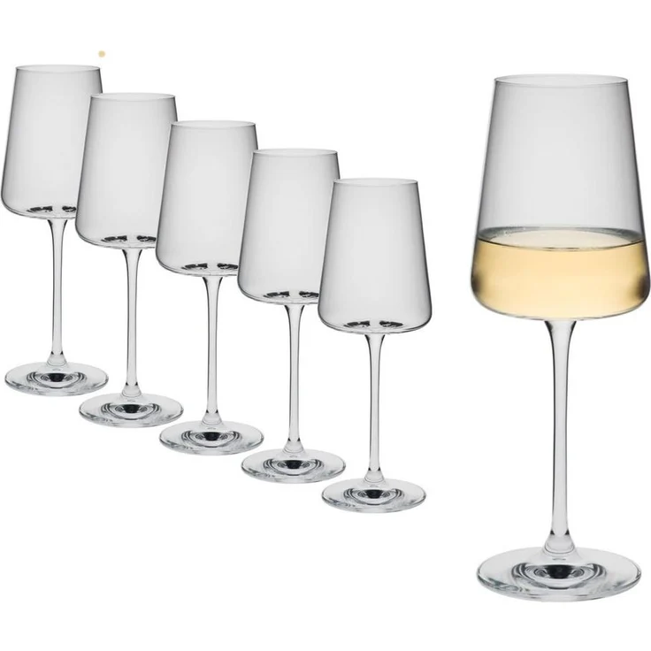 Rona Serie Mode Weißweingläser 360 ml 6er Set moderne Weingläser