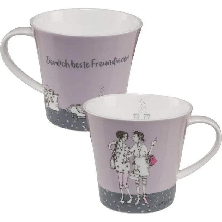 Goebel Ziemlich Beste Freundinnen Becher, Kaffeebecher, Trinkbecher, Barbara Freundlieb, Porzellan, 350 ml, 27000071