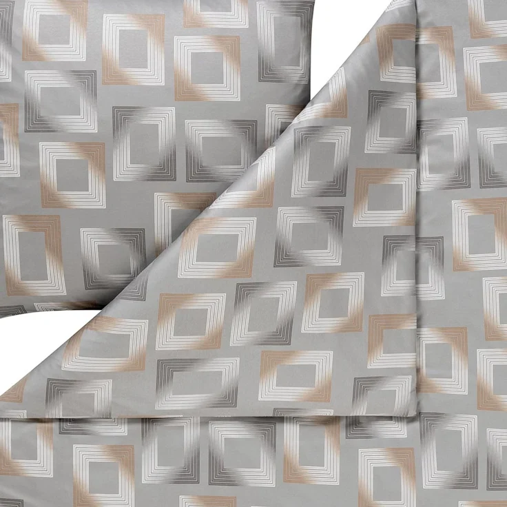 Estella Interlock Jersey Bettwäsche Heiko 6542-810 grau 155x220 – Bild 4