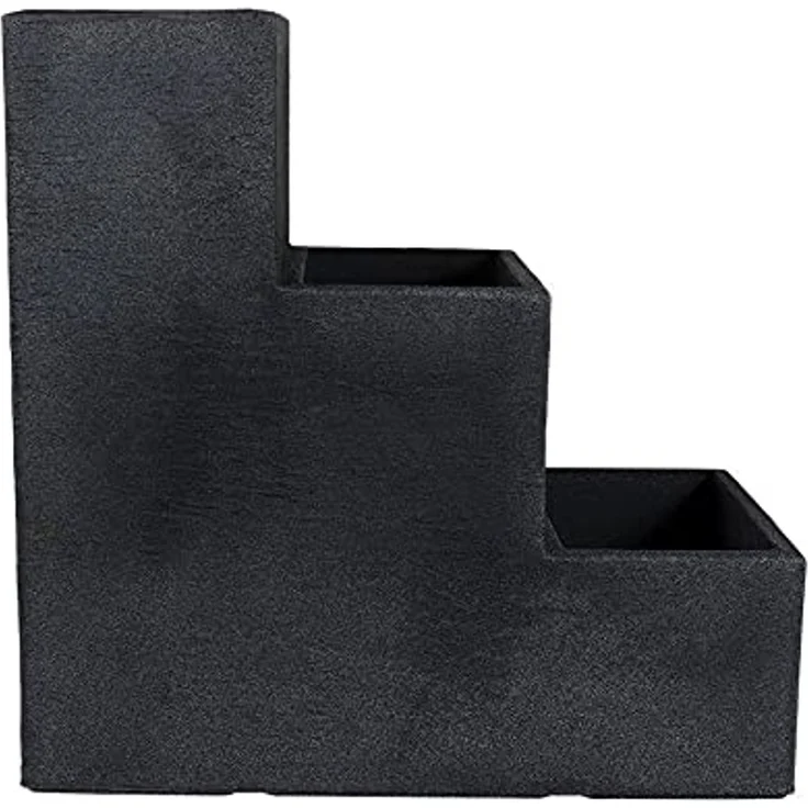 Spetebo Pflanzentreppe Kunststoff Blumentreppe in anthrazit - 60 x 59 cm – Bild 2