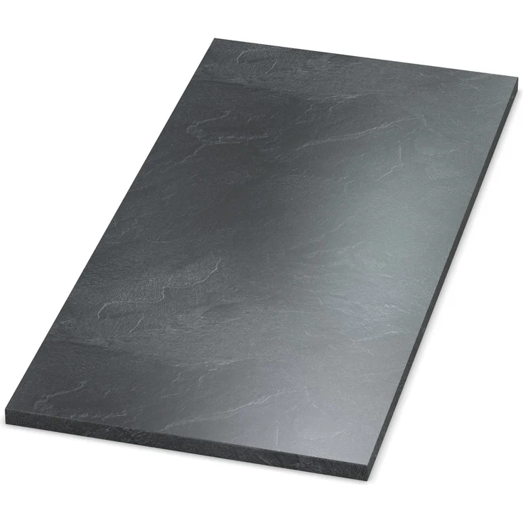 AUPROTEC Tischplatte 28mm Schiefer 80x80 cm I Spanplatte mit 1mm ABS Kante & PU-Verleimung I melaminharzbeschichtet I elegant & wasserabweisend