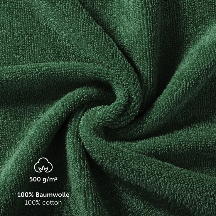 Blumtal Waschhandschuh 10er Set aus Frottee 15x20 cm - weich und saugstark, (Set), mit modischer Bordüre und praktischer Aufhängeschlaufe, 100% Baumwolle – Bild 6