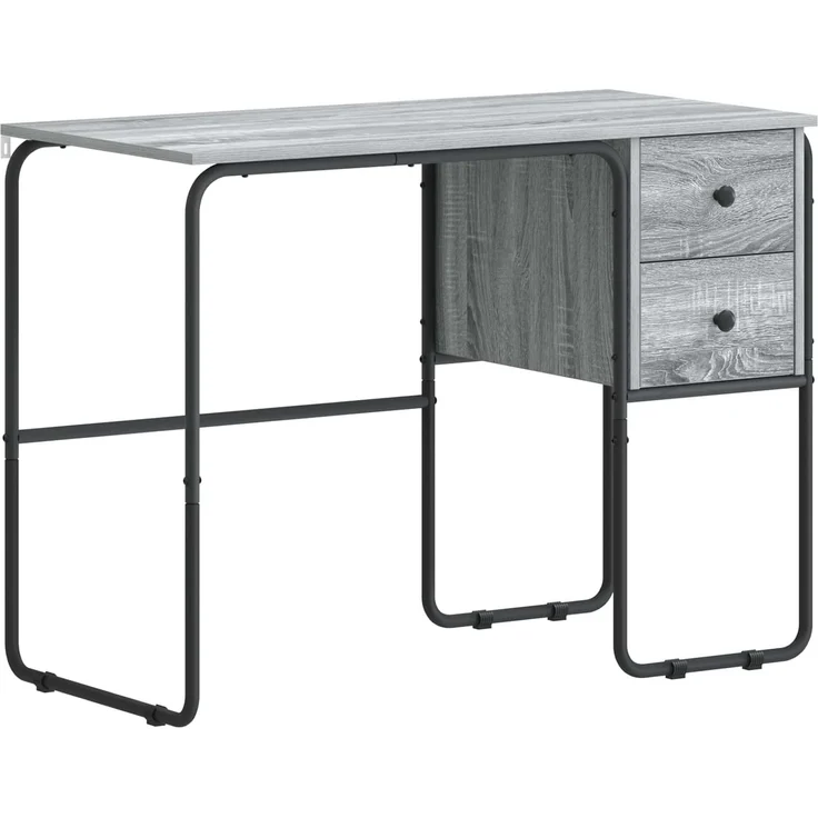 vidaXL Schreibtisch mit Stauraum Sonoma-Grau 100 x 50 x 75 cm 8008005 – Bild 2