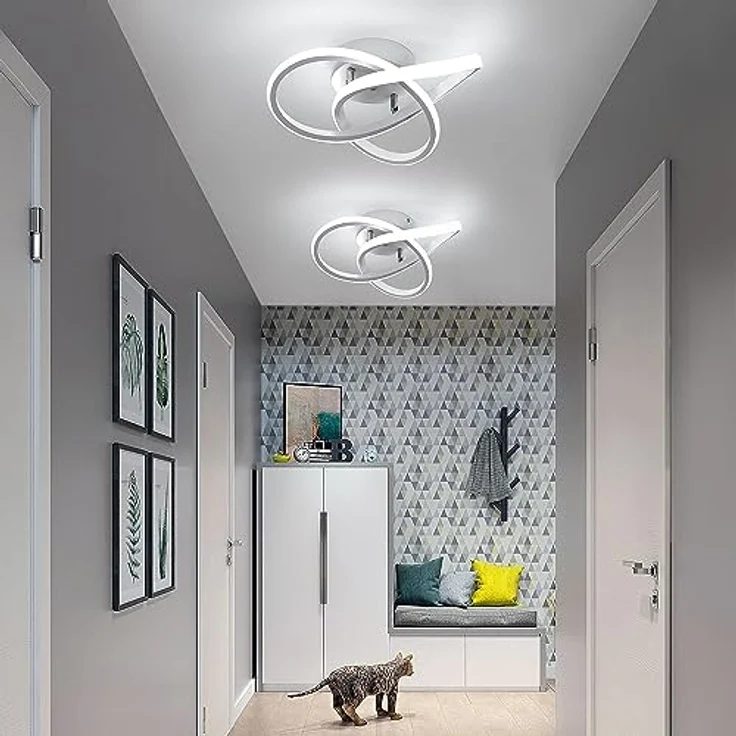Comely LED Deckenleuchte Modern Design Schlafzimmerlampe Decke, Weiß, 30W 3300LM, für Schlafzimmer, Küche, Balkon, Korridor, Büro, Flur – Bild 3