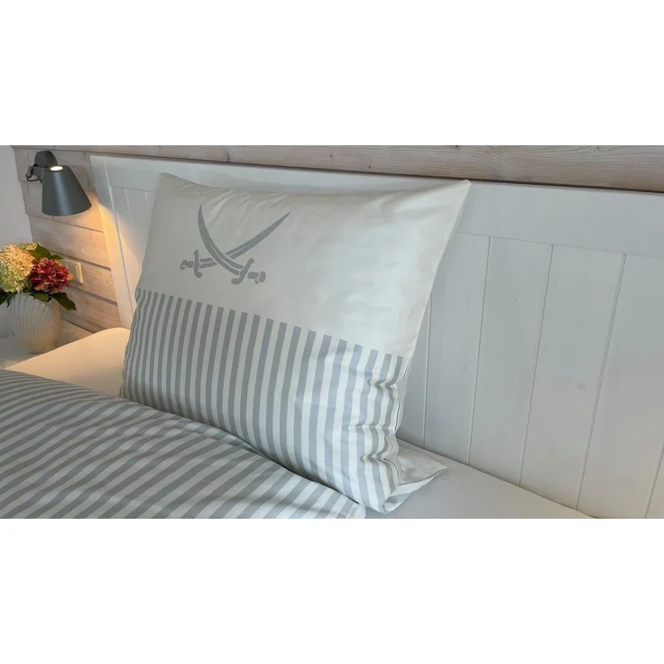 Sansibar Sylt Bettwäsche Bettwäsche Sansibar „Lighthouse“ Wendebettwäsche (2 tlg), Baumwolle, 2 teilig, mit hochwertigem Sansibar Säbel Druck – Bild 3