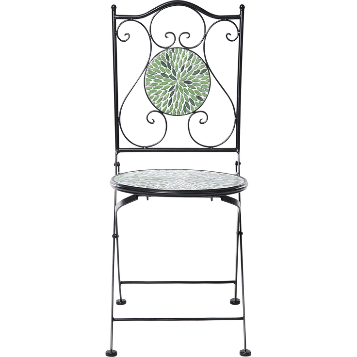 Gartenstuhl 2er Set CIVATE Metall Schwarz – Bild 6
