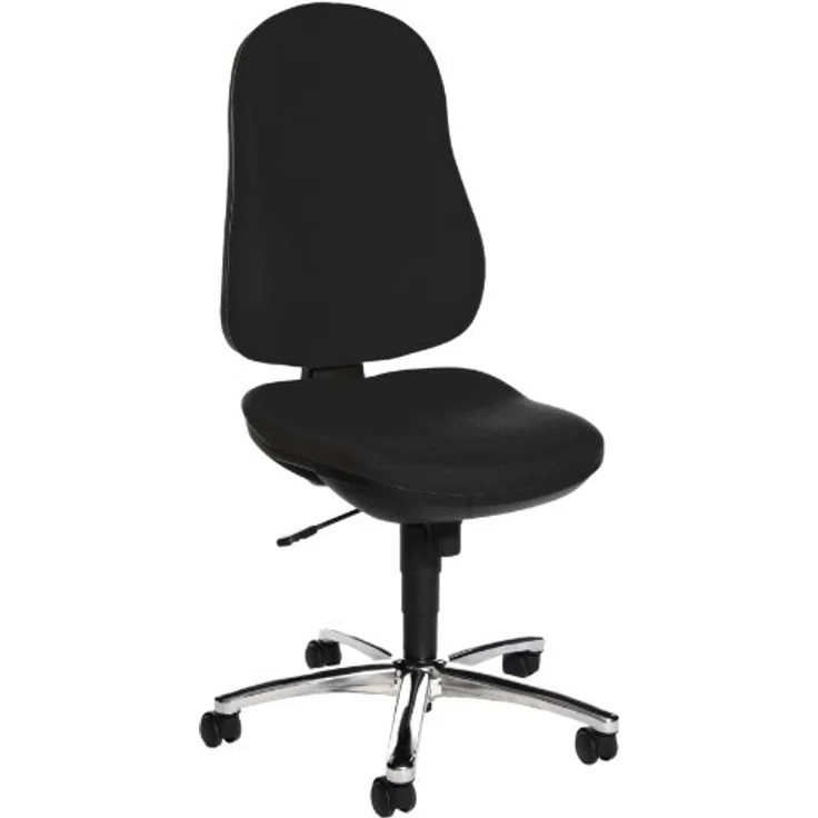 Topstar PI99GBC6 P91, Bürostuhl, Schreibtischstuhl, breiter Muldensitz, inkl. höhenverstellbare Armlehnen, Konturpolsterung, Bezug blau – Bild 2