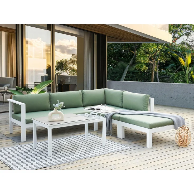 Lounge Set MESSINA Metall Grün – Bild 2