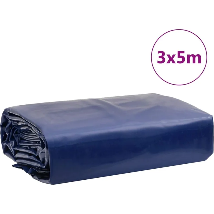 vidaXL Abdeckplane Blau 3x5 m 650 g/m² 156158 – Bild 9